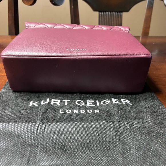 Striking dark Berry Kurt Geiger London Kensington large bag NEW - Picture 12 of 13